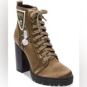 STEVE MADDEN - Laurie Platform Lace-Up Booties Size 7.5 7 1/2